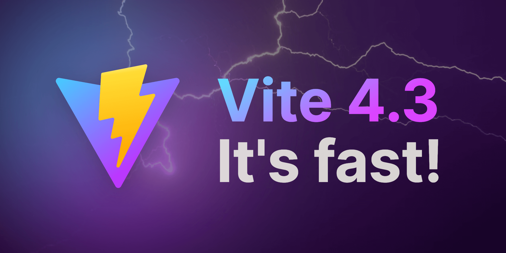 Titelbild zur Ankündigung von Vite 4.3
